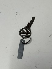 Vintage VW Volkswagen Key with metal tab keychain VW logo Huf