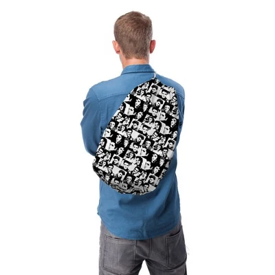 Sac De Sport À Cordon Noir Et Blanc Elvis Montage - Photo 1/4