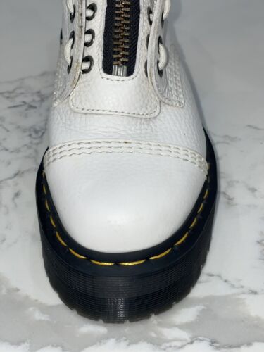Dr MARTENS SINCLAIR Platform BOOTS Leather White Milled Nappa UK 4 EU 37 US 6 - Picture 15 of 18