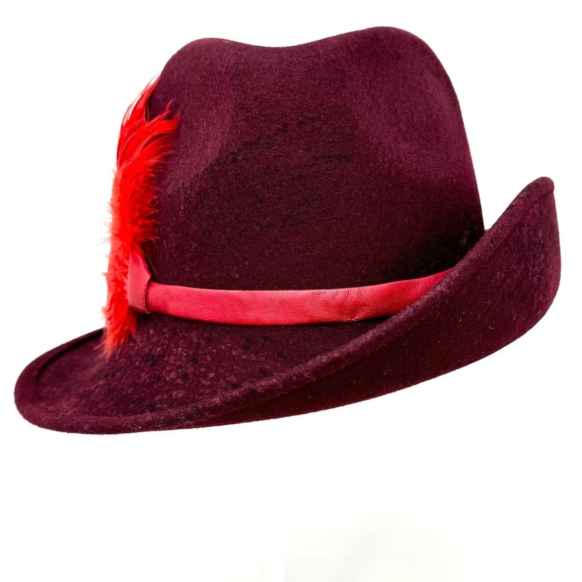 no54 - NWT Vtg Angiolo Frasconi Neiman Marcus Red Felt  display picture 2