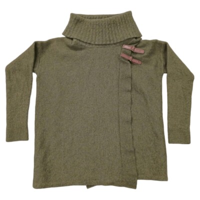 Ellen Tracy Women's S Cozy Warm Wrap Turtleneck Pullover Merino Wool Sweater