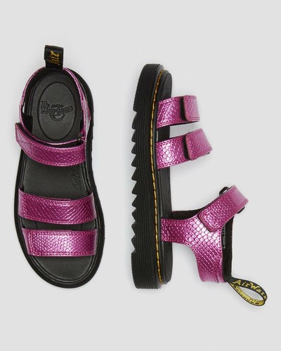 Dr. Martens Junior Klaire Leder Reptil Prägungsriemen Sandalen UK 1,5 - 3 - Bild 9 von 10