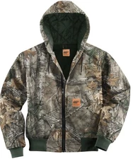 Men Sandstone Canvas Quilted Thermal Lined Duck Coat Winter Duck Jacket Work 