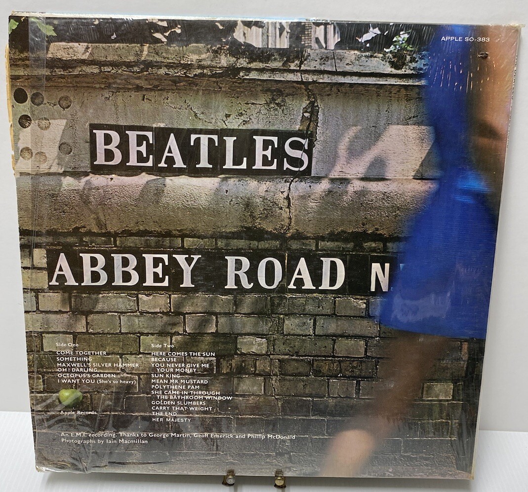 The Beatles Abbey Road SO-383 LP, Rare 1969 Uncropped & Her
