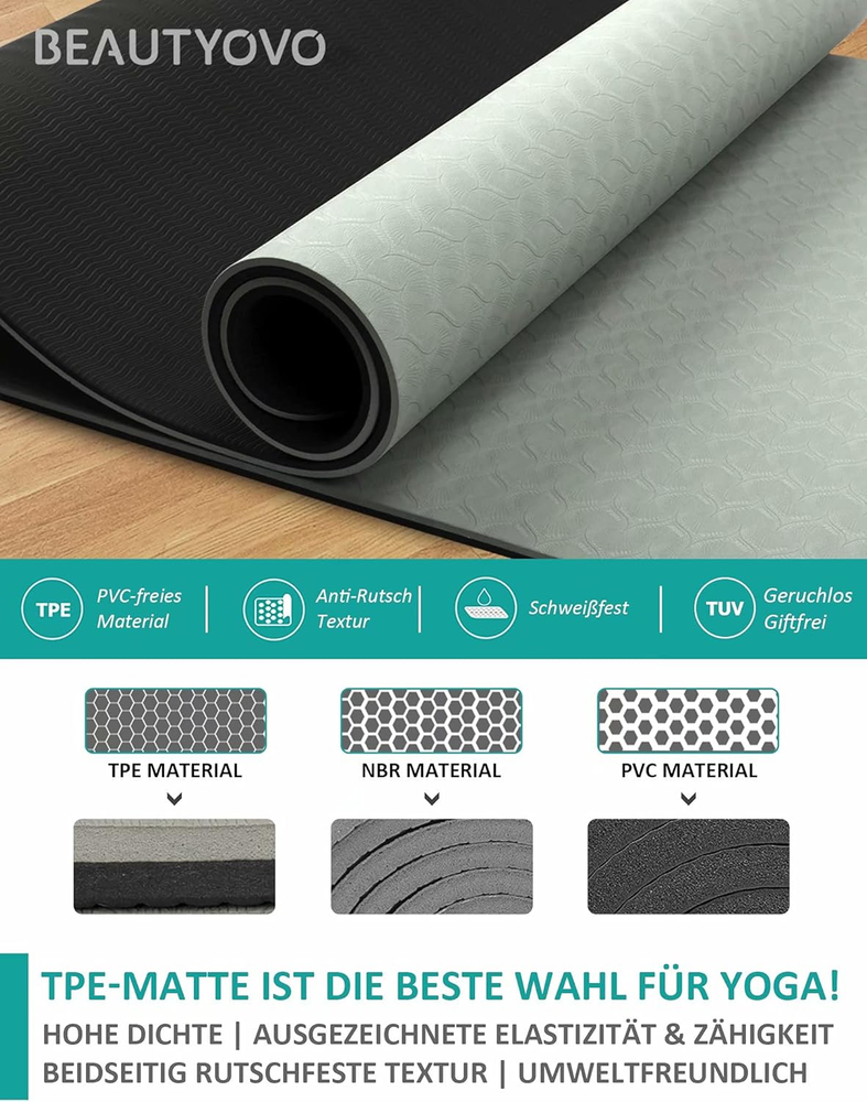 Extra Thick 1/3 Inch Non-Slip Yoga Mat with Strap for Professional Practice Extra Thick 1/3 Inch Non-Slip Yoga Mat with Strap for Professional Practice