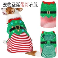Christmas Gift Dog Cat Outfit Cute Light Flicker Costume Clothes Pet Fancy Dress