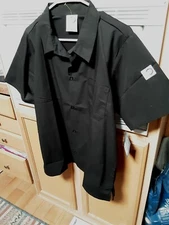 Mercer Culinary Men's Cook Shirt, Size Medium, Black New with Tags 