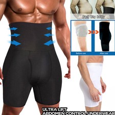 Mens Body Shaper Posture-Improving Tummy Control Compression Boxers Underwear