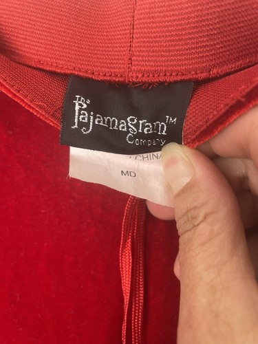 Vintage The Pajamagram Company Women's M Red Velour Knit Pajama Lounge Pants - Picture 5 of 5