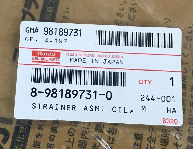8-98189731-0 A/T Oil Strainer Assembly 8981897310 Suitable for ISUZU TFR - Image 2 of 3