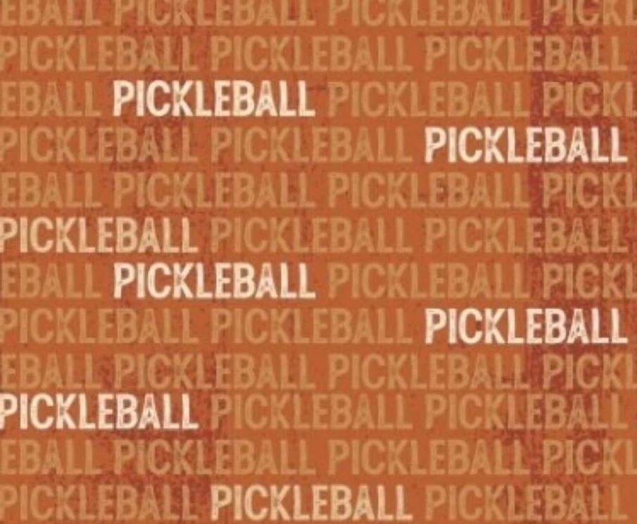 Pickleball Champ•Pickleball Tonal Text Fabric! 1 yd BTY•100% Cotton•Fast Ship!