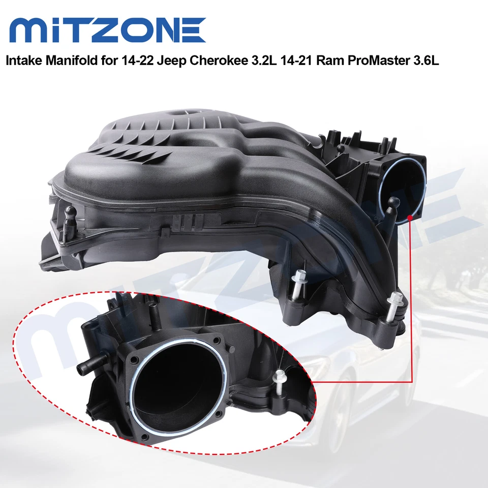 Colector de admisión Mitzone para Jeep Cherokee 14-22 3,2 L 14-2021 Ram ProMaster 3,6 L Foto 2 de 4