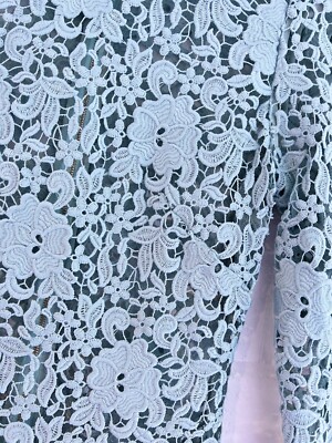 Rodeo Show Aqua Green Lace Dress Long Sleeve Zip Up No Slip Size 8 | eBay  Australia