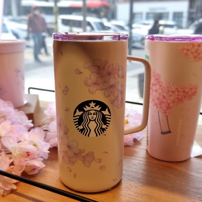 【STARBUCKS KOREA】×スタンレー サンクスフラワーステンレスボトル Starbucks Korea 2024 * SS Blossom secret garden Tank Tumbler 503ml