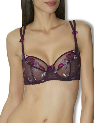 Aubade Swinging Night BB15 3/4 Cup Balcony Bra. 32D NEW Opium colour MSRP $155
