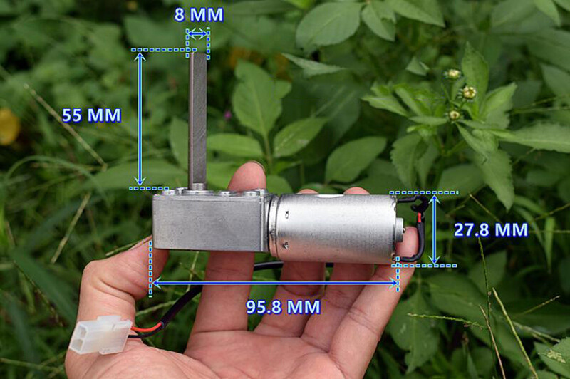 DC 12V24V 10RPM Slow Speed Mini 7Type Worm Gear Motor Metal Gearbox long Shaft eBay