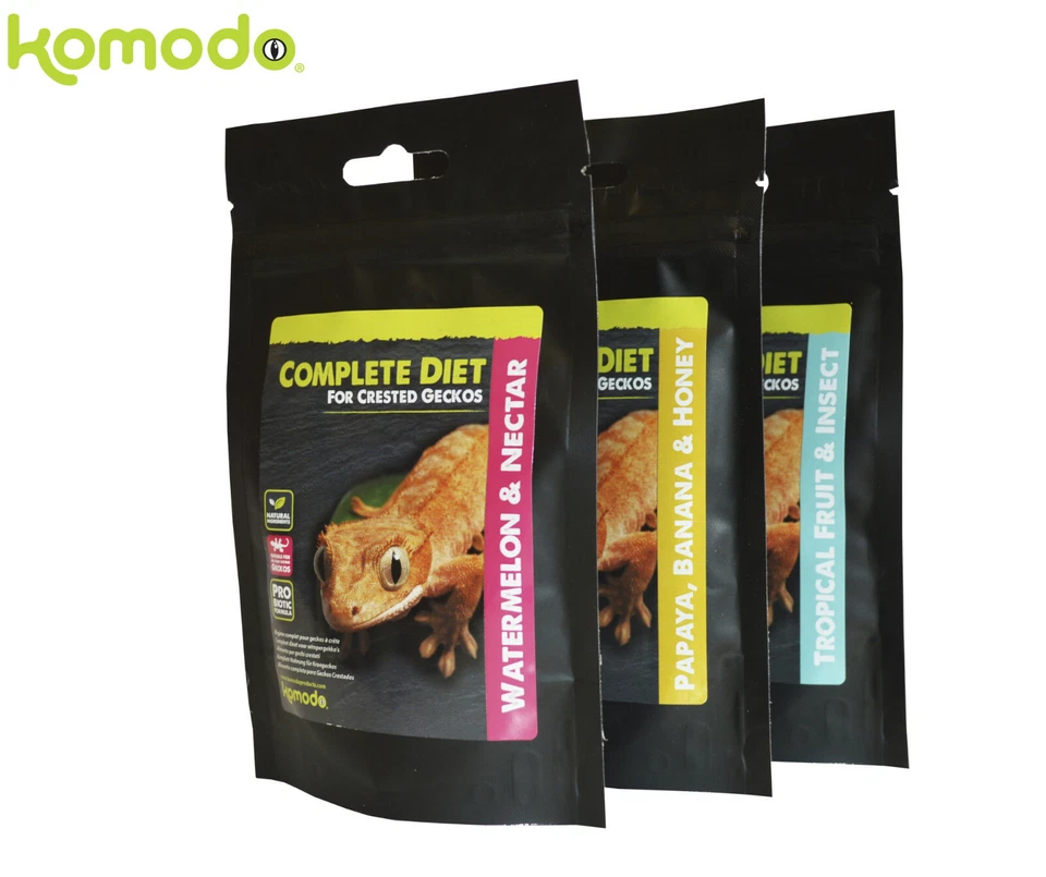 KOMODO COMPLETE CRESTED GECKO SKINK DIET FOOD 60G - SIMILAR TO PANGEA 3 FLAVOURS