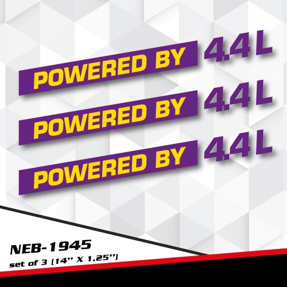 POWERED BY 4.4L Decal Stickers for CAMARO MONTE CARLO MALIBU IMPALA V8 ...