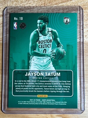 2021-22 Panini NBA Hoops Jayson Tatum City Edition Boston Celtics