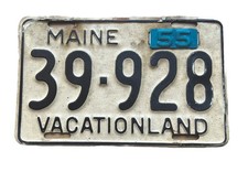 LICENSE PLATE PLATES Maine 1955 39&ndash;928