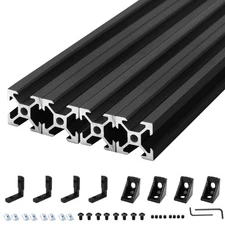 Seekliny 4Pack 2020 Aluminum Extrusion T-Slot 1220mm 48 inch Black Extruded