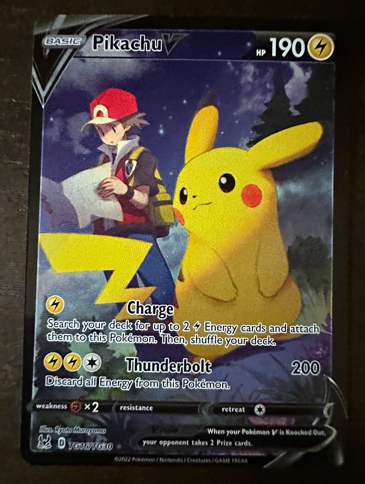 The Pokémon Company Pikachu V TG16/TG30 Ultra Rare Holo EN 190HP