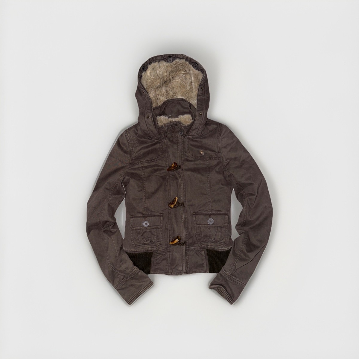 ABECROMBIE&FITCE ファージャンバー　アバクロN2B ヴィンテージ Vintage Abercrombie & Fitch Faux Fur Lined Bomber Jacket Hooded