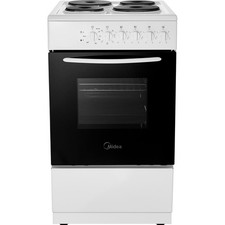 Midea MFO20DME4H109-WH 50cm Free Standing Electric Cooker with Solid Plate Hob