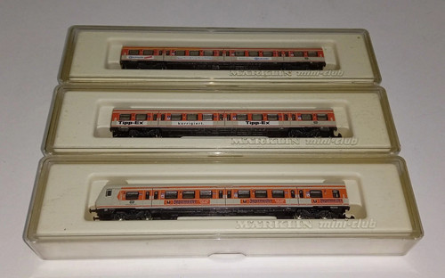 Märklin 1:220 Spur Z Mini-Club 87970+87980+87990 Nahverkehrswagen S-Bahn DB OVP | Condition: Gebraucht