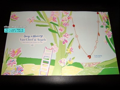 VAN CLEEF & ARPELS Luxury Jewelry 2-Page PRINT AD Spring 2025 LUCKY SPRING