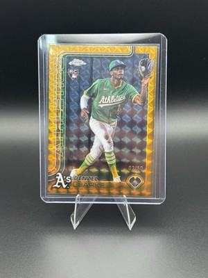 2025 Topps Chrome Update Denzel Clarke Gold Geometric RC /50
