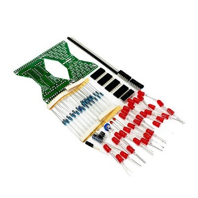 2X( Layer PCB Board Components Lötübungssuite Rote LED Rotes Licht C5S6)9220