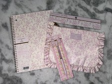 Love Shack Fancy X Yoobi Target Notebook Pouch Pen Bow Bundle Coquette Chantilly