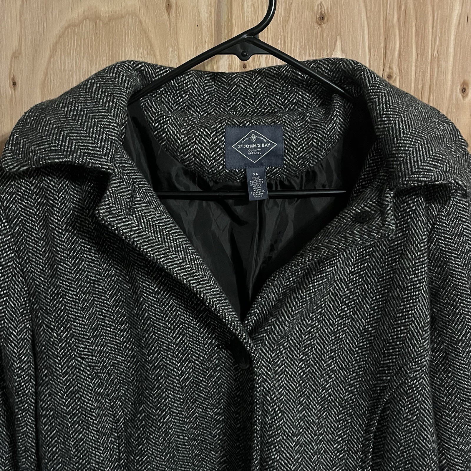 Black/Gray Herringbone Pattern Jacket - St. John’… - image 2