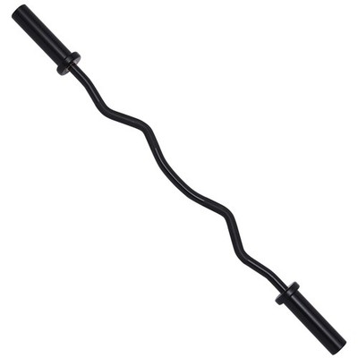 Powergainz Olympic Super Curl Barbell Curl Bar Threaded Curl Bar, 48 inch