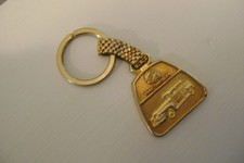 Vintage Keychain 1942 CHRYSLER TOWN AND COUNTRY Brass Key Fob Ring Car Specs
