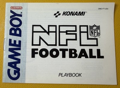 Konami NFL Football (1990) Nintendo Game Boy Original MANUAL ONLY