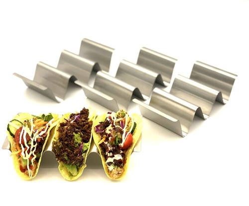 Taco Holder - Taco Stand Stainless Steel Set of 4, Dishwasher, Oven and Grill... - Picture 1 of 7
