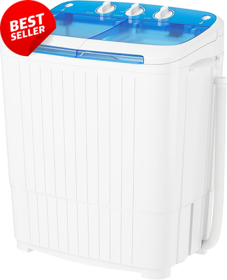 #ad Portable Washer Dryer Combo 18lb Twin Tub Laundry Machine for Home Apartment $155.99