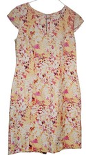 Calvin Klein Women's Linen Dress Size 6 Lined Zipper Blend