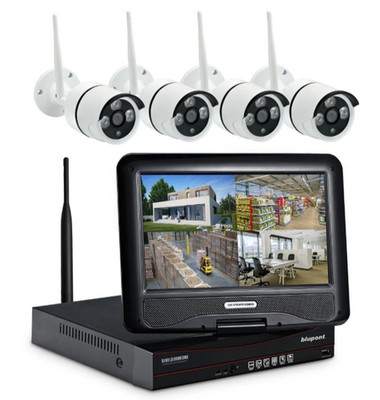4 Kamera WiFi CCTV System NVR Kit 10,1'' LCD Monitor HD Security Kit UVP 333,00 £