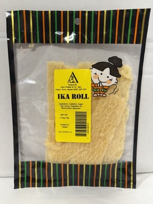 Asia Trans Ika Roll Dried Cuttlefish Squid Snack 2.75oz Bag x1