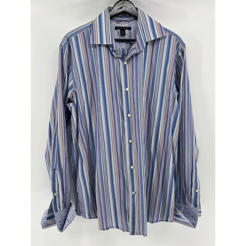 Banana Republic Shirt Mens 16-16.5 Stripe Fitted French Cuff Dress - Image 2 of 4