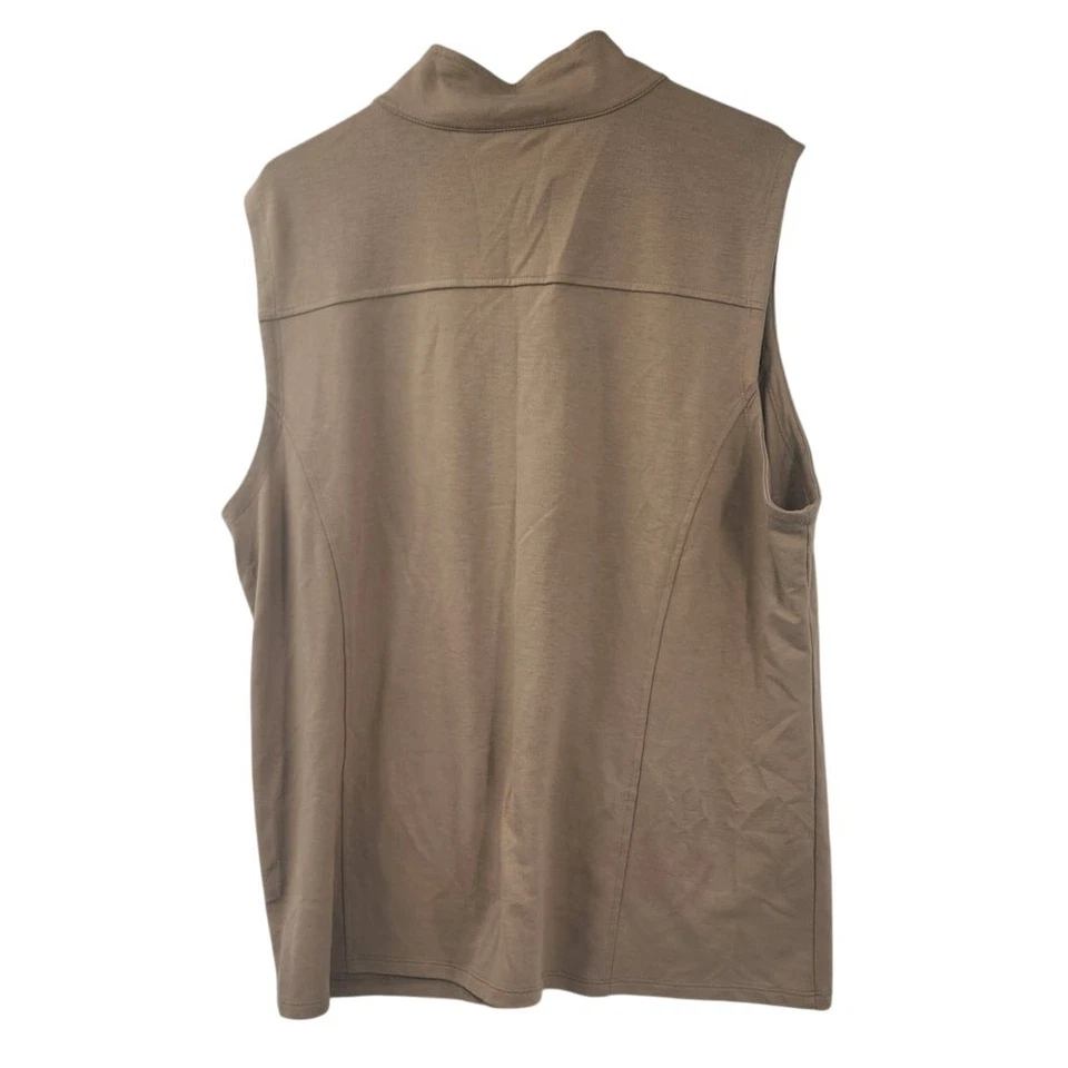 Chaleco Kim Rogers Bronceado Cremallera Completa Mujer Talla Extra Grande XL Foto 2 de 4