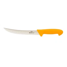 - Breaking Butcher Knife, 8" Fluted Blade, Polypropylene Handle
