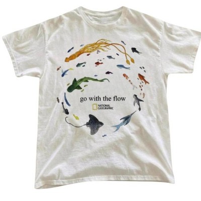 Marine Animals 'Go With The Flow' T-Shirt, Ocean Shirt, Animal Tee, Gifts Shirt,