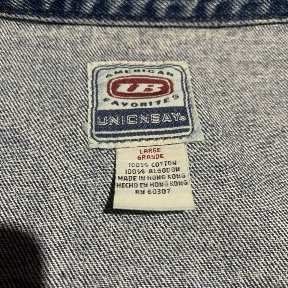 CHALECO VAQUERO UNIONBAY DE COLECCIÓN TOP BOTÓN DELANTERO Retro Jeanwear años 90 y2k Talla L Foto 3 de 4
