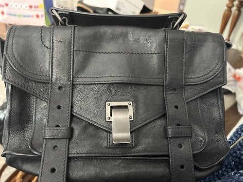 Proenza Schouler Medium PS1 Satchel Black Crossbody Bag AUTHENTIC $1790