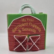 VTG Folkmanis My First Barnyard Puppets  Sounds Farm Baby Child Soft Book Gift