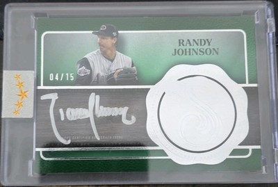 Topps Five Star Silver Signatures Randy Johnson Green FSS-RJ /15 Autograph